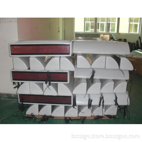 P6 Yellow Color Programmable Taxi Roof LED Scrolling Sign